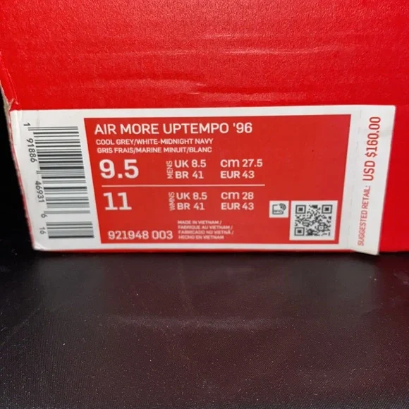 Nike Air More Uptempo ‘96 Size 9.5 Men - Picture 5 of 6